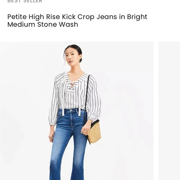Loft: the kick crop High Rise Petite Jeans 27p/4p - Picture 7 of 9